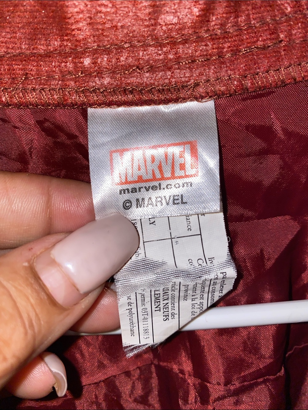 Marvel Large Star Lord Red Trench Coat with Brown Accent - Model is 5’11 Tall - Picture 2 of 8